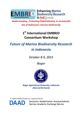 EMBRIO Consortium Workshop Booklet