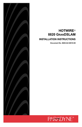 Hotwire 8820 Grandslam Installation Instructions