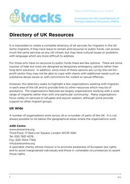 Directory of UK Resources