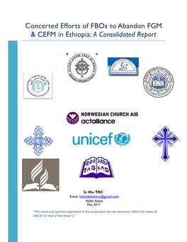 Concerted Efforts of Fbos to Abandon FGM & CEFM in Ethiopia: A