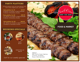 Red and Black Catering Trifold Brochure