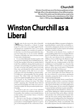 Winston Churchill As a Winston Churchill As a Winston Churchill As a Winston Churchill As a Liberal