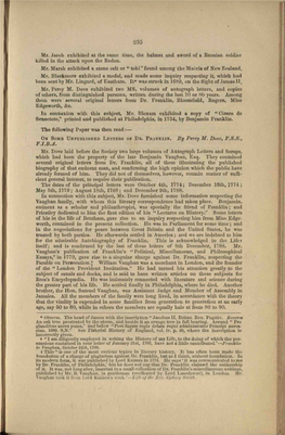 Mr. Jacob Exhibited at the Same Time, the Helmet and Sword of a Russian Soldier Killed in the Attack Upon the Redan. Mr. Marsh E