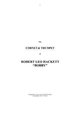 Download the TRUMPET and CORNET of Bobby Hackett