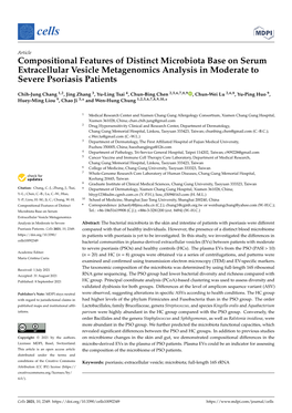 Compositional Features of Distinct Microbiota Base on Serum Extracellular Vesicle Metagenomics Analysis in Moderate to Severe Psoriasis Patients