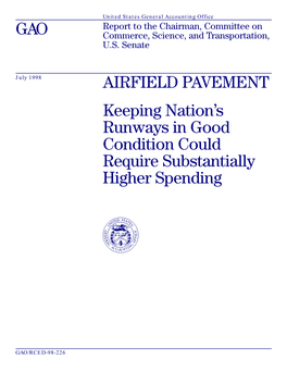RCED-98-226 Airfield Pavement Executive Summary