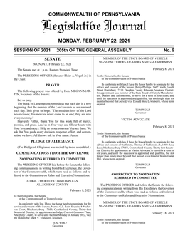 Legislative Journal