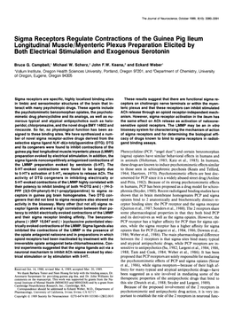 Sigma Receptors Regulate Contractions of the Guinea Pig