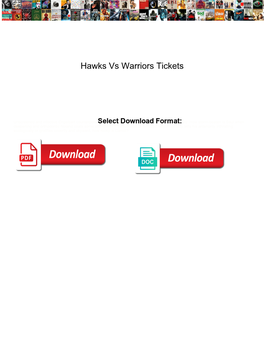Hawks Vs Warriors Tickets