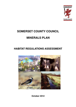 Somerset County Council Minerals Plan
