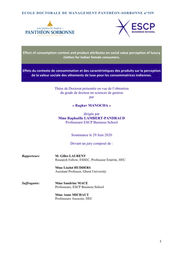 Effect of Consumption-Context and Product Attributes on Social Value Perception of Luxury Clothes for Indian Female Consumers. E