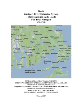 Draft Westport River Estuarine System Total Maximum Daily Loads for Total Nitrogen (CN-375.0)