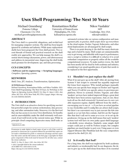 Unix Shell Programming