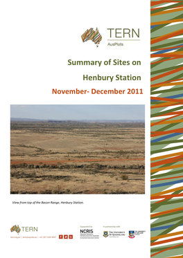 Summary of Sites on Henbury Station