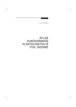 Atlas Vukovarskog Vlastelinstva Iz 1733. Godine