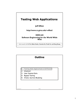 Testing Web Applications