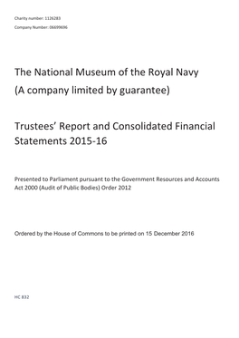 The National Museum of the Royal Navy (A Company Limited by Guarantee)
