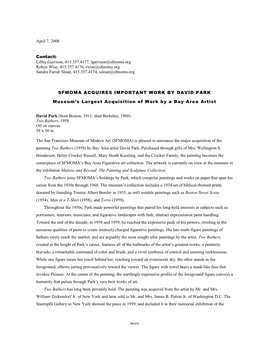 SFMOMA | Press Release | David Park