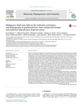 Madagascar Sheds New Light on the Molecular Systematics And