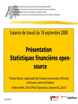 Présentation Statistiques Financières Open- Source