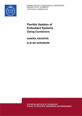 Flexible Updates of Embedded Systems Using Containers