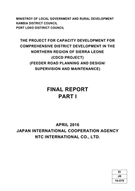 Final Report Part I