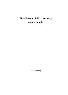 The Allo-Octoploid Strawberry: Simply Complex