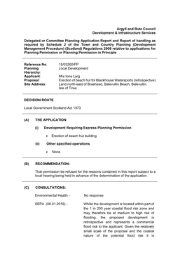 Argyll and Bute Council Development & Infrastructure Services