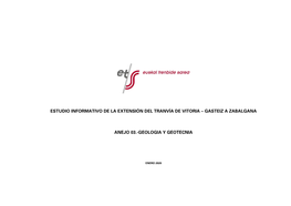 Estudio Informativo De La Extensión Del Tranvía De Vitoria – Gasteiz a Zabalgana