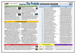 The Prelude Knowledge Organiser