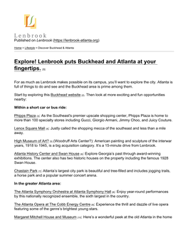 Discover Buckhead & Atlanta