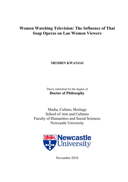 The Influence of Thai Soap Operas on Lao Women Viewers