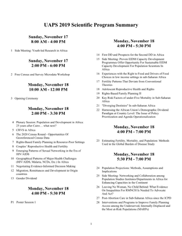 Preliminary Program