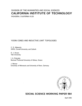 Yudin Cones and Inductive Limit Topologies