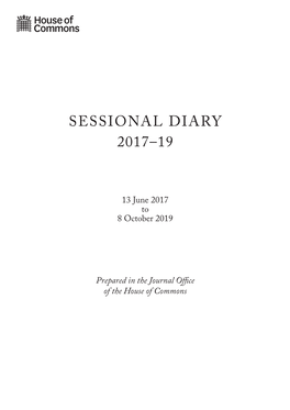 Sessional Diary 2017–19