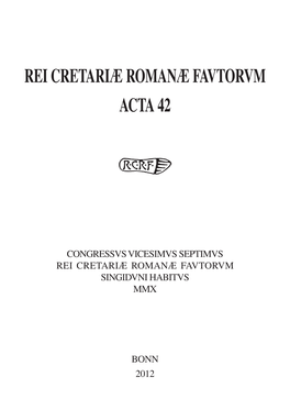 Rei Cretariæ Romanæ Favtorvm Acta 42