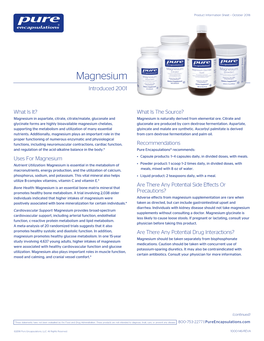 Magnesium (Citrate) Magnesium (Powder)