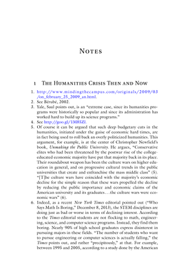 1 the Humanities Crisis Then and Now