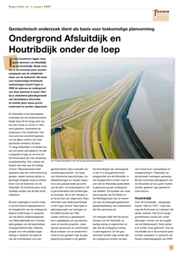 Ondergrond Afsluitdijk En Houtribdijk Onder De Loep