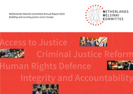 Annual Report 2019 Building and Securing Justice Across Europe