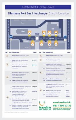 Ellesmere Port Bus Interchange - Stand Information Civic Way Council Ofﬁces