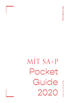 MIT Architecture Student Guidebook 2020