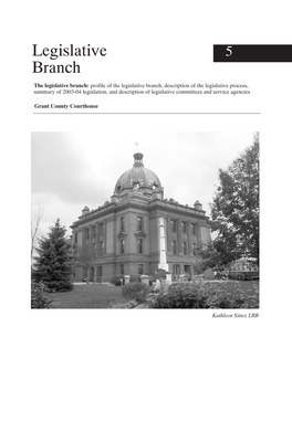 2005-2006 Wisconsin Blue Book: Legislative Branch