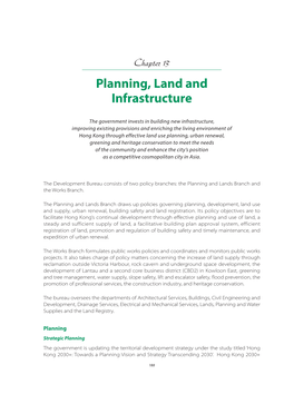 Planning, Land and Infrastructure