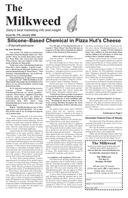 Silicone–Based Chemical in Pizza Hut's Cheese
