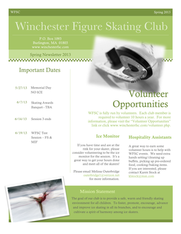 WFSC 2013 Spring Newsletter.Pdf