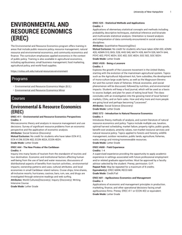 Environmental and Resource Economics (EREC)