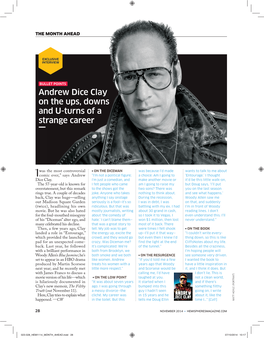 Andrew Dice Clay on the Ups, Downs and U-Turns of a Strange Career