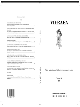 VIERAEA Volumen 34 (2006)