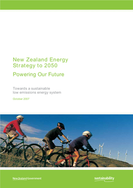 New Zealand Energy Strategy to 2050: Powering Our Future